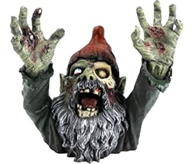 Nain de jardin zombie Design Toscano – statue de cimetière 28 cm